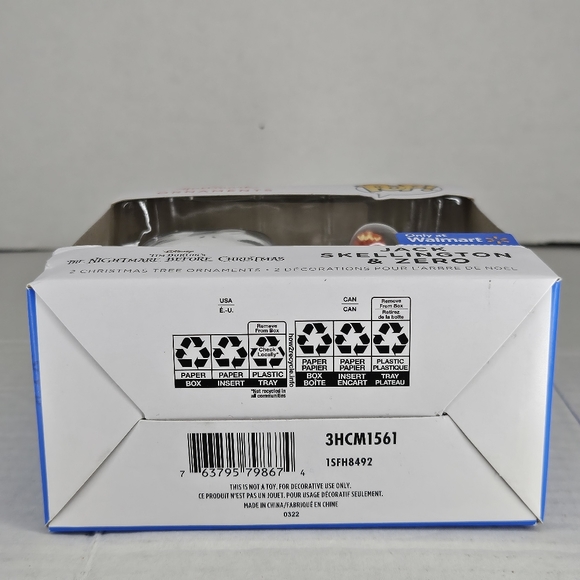 New Hallmark Funko Pop Jack Skellington Zero 2 Pack Ornaments Nightmare Before - Picture 7 of 8